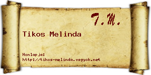 Tikos Melinda névjegykártya