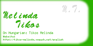 melinda tikos business card